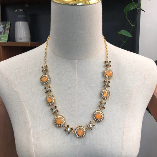 Golden Dusk Silver Necklace