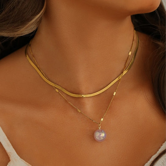 Solitaire Pearl Cascade Necklace