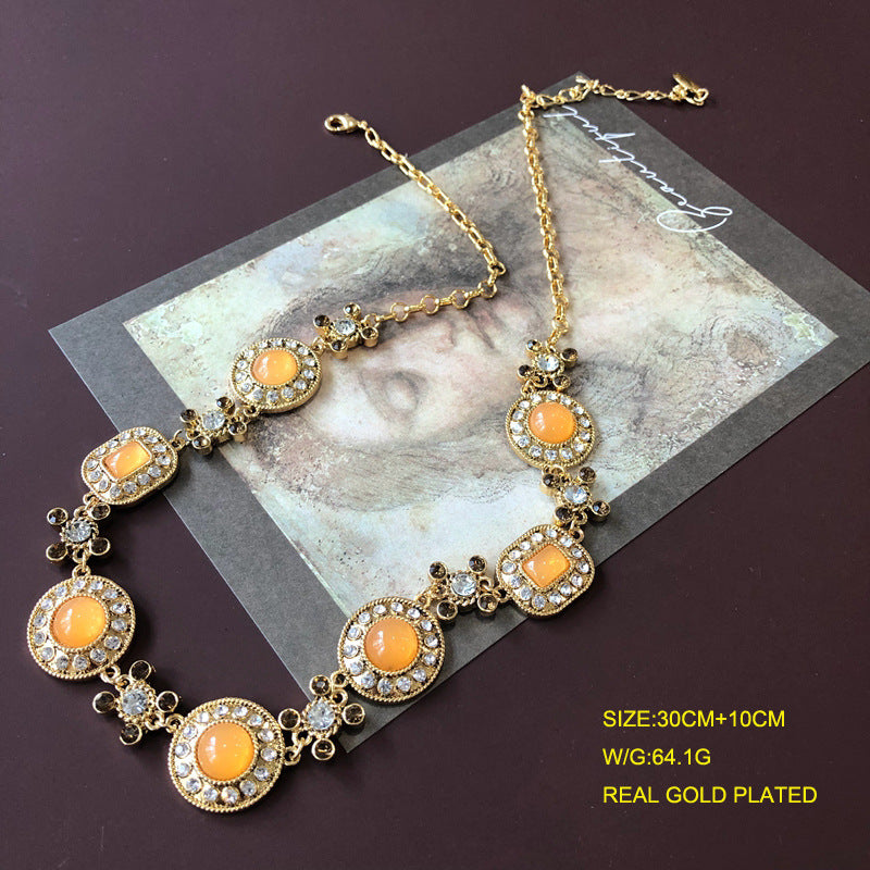 Golden Dusk Silver Necklace