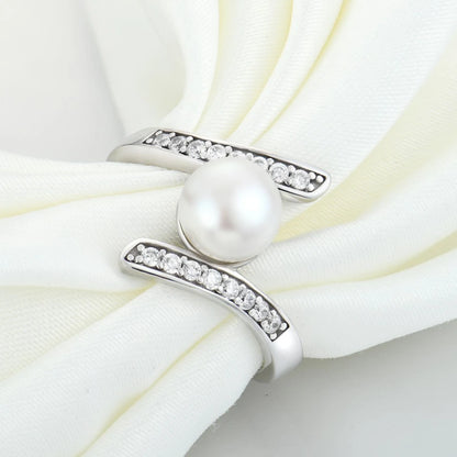 Silver Mist Pearl Ring